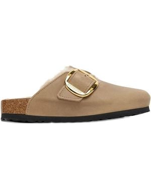 Birkenstock Boston Suede Mules - Brown