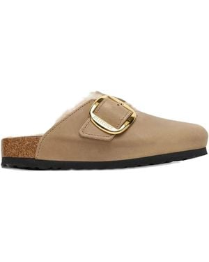 Birkenstock Boston Suede Mules - ブラウン