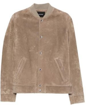 Yves Salomon Seigle Calf Wool Polyamide Jacket - Natural