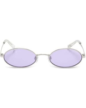 Le Specs Love Train Oval-Frame Sunglasses - White