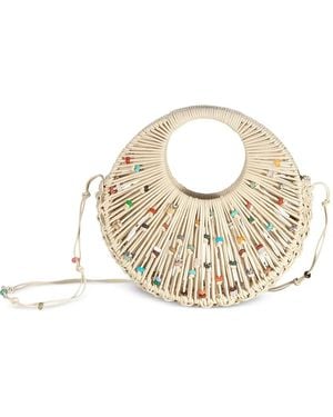 HIBOURAMA Jaya Desert Stone Woven-Design Tote Bag - Metallic