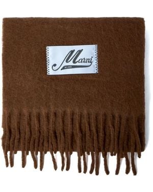 Marni Fringed Rectangle Scarf - Brown