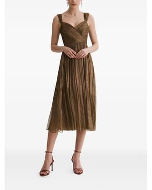 Framboise Vestido Midi Maldon Con Cordones - Neutro