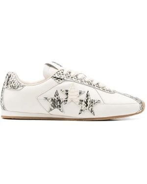 Amiri Python-Effect Star-Patch Trainers - White
