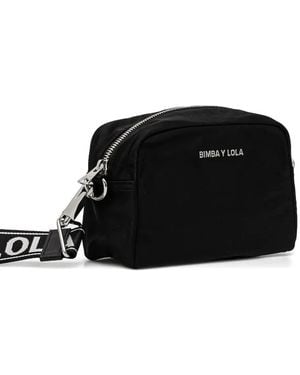Bimba Y Lola Small Branded-Strap Cross Body Bag - Black