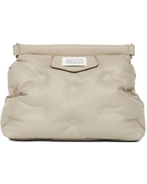 Maison Margiela Small Glam Slam Quilted Shoulder Bag - Natural