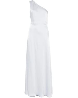 ELEH One-Shoulder Satin Maxi Dress - White