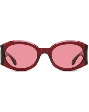 Ferragamo Eyewear Oval-Frame Sunglasses - Pink