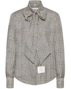 Thom Browne Camicia A Quadri - Grigio