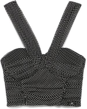 Elisabetta Franchi Polka-Dot Top - Black