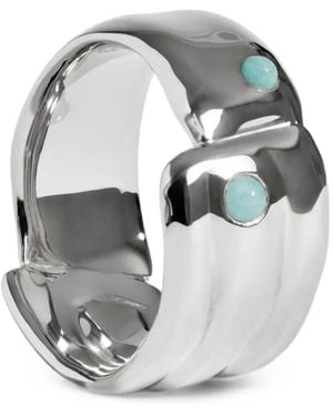 Monica Vinader Bague À Ornements En Pierre - Gris