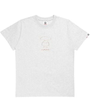 Aape By A Bathing Ape Moonface Embellished T-Shirt - White