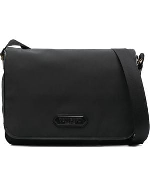 Tom Ford Leather-Trimmed Nylon Messenger Bag - Black