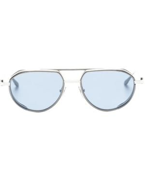 Akoni Geometric-Frame Sunglasses - White