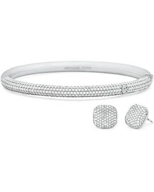 Michael Kors Pavé-Set Crystal Bracelet Set - White