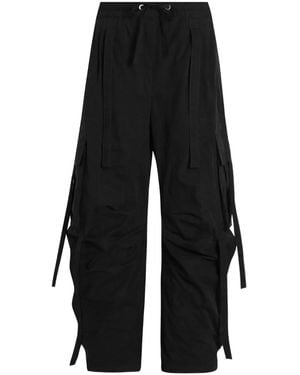 Dolce & Gabbana Waxed Faille Cargo Trousers - Black