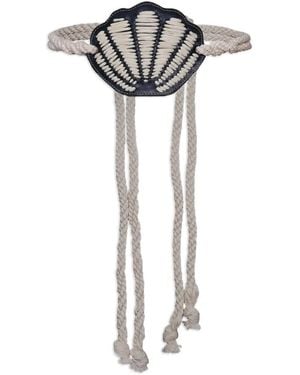 Johanna Ortiz Movimiento Marítimo Shell-Detail Rope Belt - White