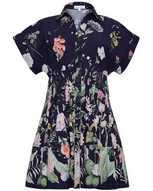 Cara Cara Nash Floral-Print Pleated Dress - Blue