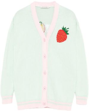 Joshua Sanders Strawberry Cardigan - White