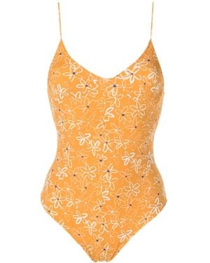 Clube Bossa Rossina Floral-Print Swimsuit - Orange