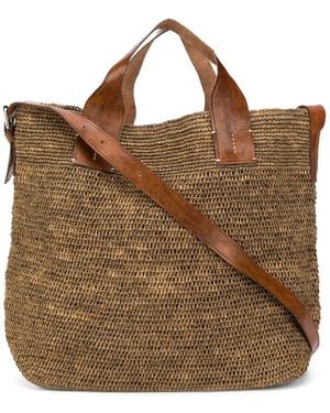 IBELIV Woven Top-Handle Tote - Brown