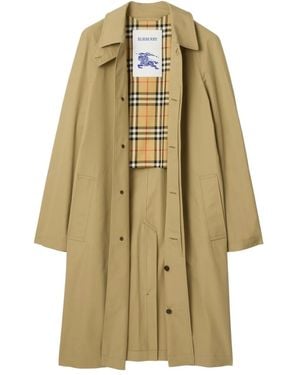 Burberry Single-Breasted Coat - Natural