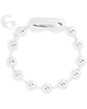 Eliou Pulsera Dante Con Cadena De Esferas - Blanco