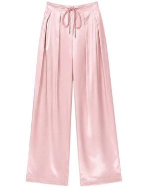 Danamé Pantalones Palazzo Con Cordones - Rosa