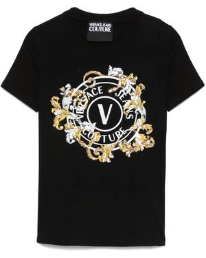Versace Jeans Couture Logo-Print T-Shirt - Black