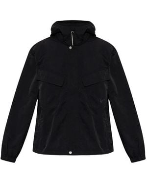 KENZO Logo-Embroidered Hooded Jacket - Black