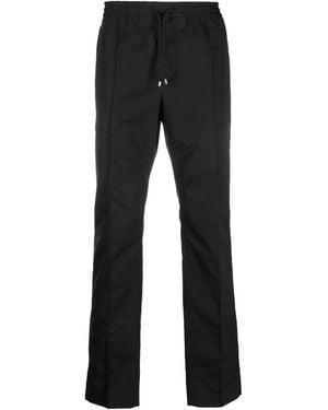 Valentino Garavani Straight-Leg Drawstring Cotton Trousers - Black