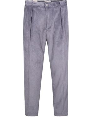 Briglia 1949 Pleated Corduroy Trousers - Blue