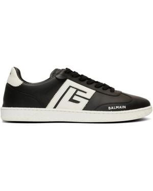 Balmain Sneakers swan in pelle di vitello - Nero