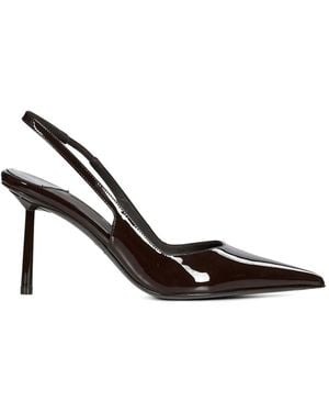 Le Silla Bella Patent Slingback Pumps - Brown