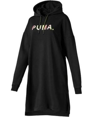 PUMA Hooded Long-Sleeved Dress - Black