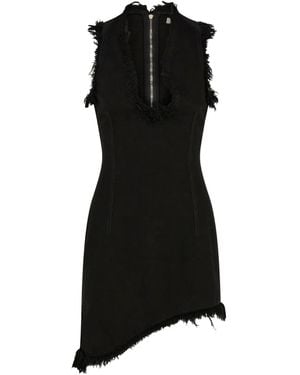 Ferragamo フレイド ミニドレス - ブラック