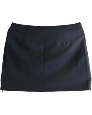 Paloma Wool Lumieti Pinstripe-Pattern Side-Zip Mini Skirt - Black