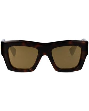 Gucci ロゴ サングラス - ブラウン