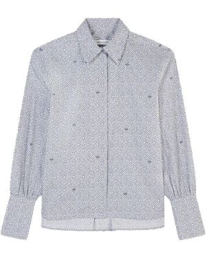 Maison Kitsuné Foulard-Print Shirt - Grey