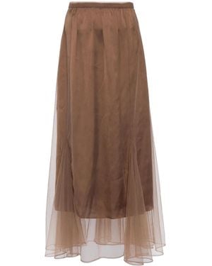JNBY Tulle Maxi Skirt - Brown