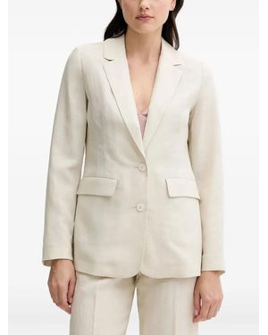 Benetton Single-Breasted Blazer - White