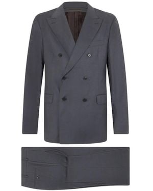 Slowear Double-Breasted Suit - Blue