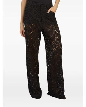 FEDERICA TOSI Lace Five-Pocket Trousers - Black