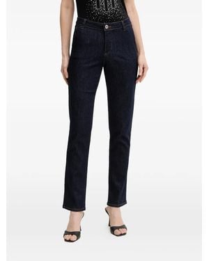 Fracomina Jeans Mit Logo-Schild - Blau