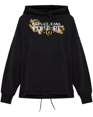 Versace Jeans Couture ロゴアップリケ パーカー - ブラック