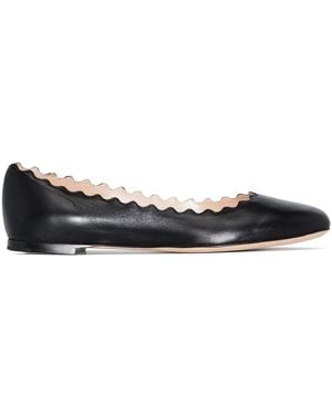 Chloé Lauren Leather Ballet Flats - Black