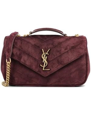 Saint Laurent Small Loulou Shoulder Bag - Purple