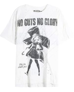 HELLSTAR Carry Your Cross Graphic-Print Distressed T-Shirt - White