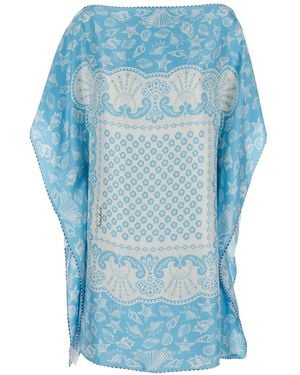 Mantero 1902 Abito Con Stampa - Blu