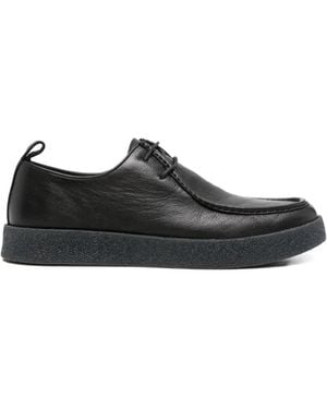 SERGIO MORETTI FIRENZE Lace-Up Leather Derby Shoes - Black